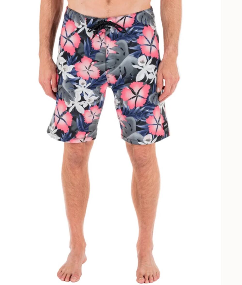 HURLEY Men's Phantom Eco Weekender 20" Board Shorts Size 36 Large Black Pink NWT